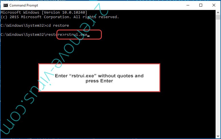 Delete .avdn - command prompt restore execute