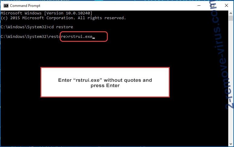 Delete PingPull Malware= - command prompt restore execute