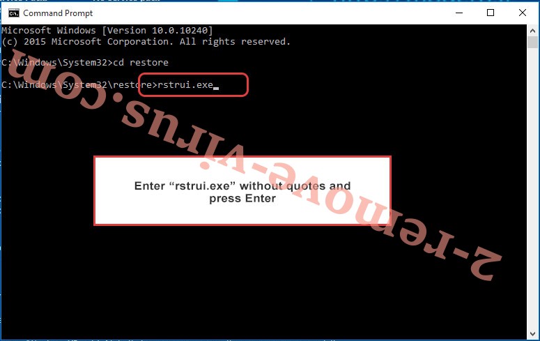 Delete .Fonix files - command prompt restore execute