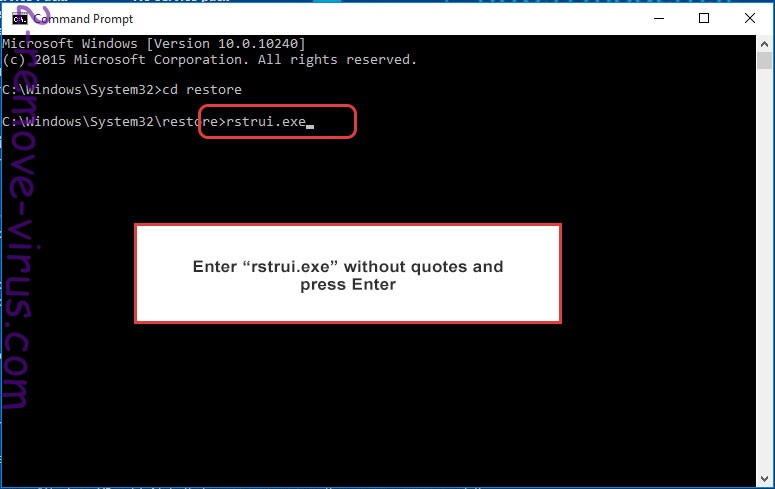 Delete LambdaLocker - command prompt restore execute