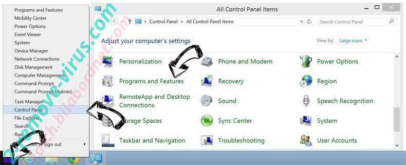 Delete en-0-com.com from Windows 8