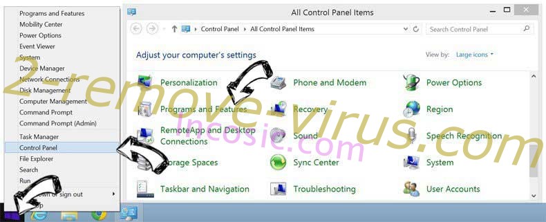 Delete Incosic.com from Windows 8