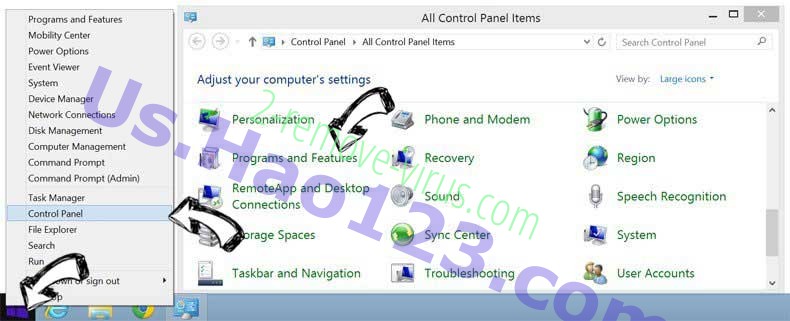 Delete Us.Hao123.com from Windows 8