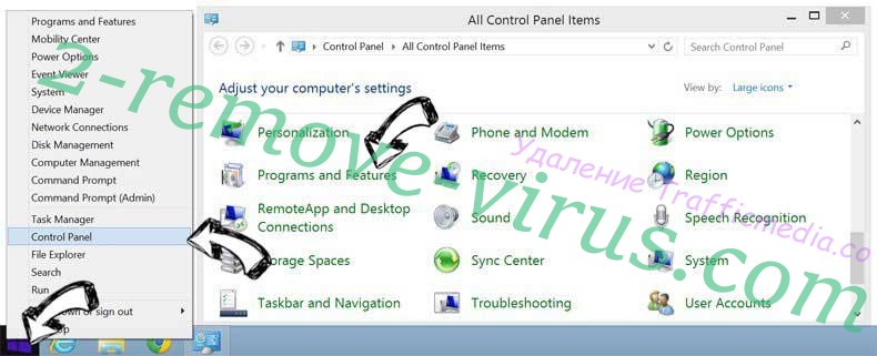 Delete Nanoadexchange.com from Windows 8