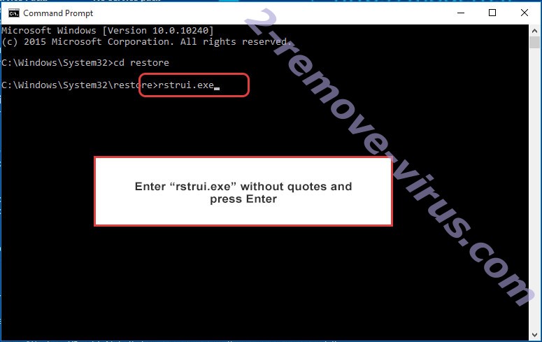 Delete eCh0raix file virus - command prompt restore execute