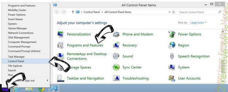 Delete Easy Doc Merge from Windows 8