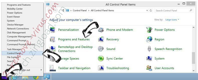 Delete ConverterzSearch from Windows 8