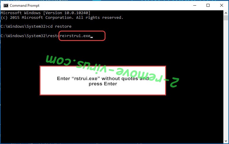 Delete Suppression de ChinaYunLong - command prompt restore execute