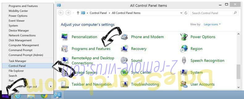 Delete MySportTab Toolbar from Windows 8