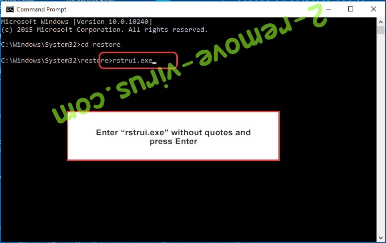 Delete .limbo file virus - command prompt restore execute