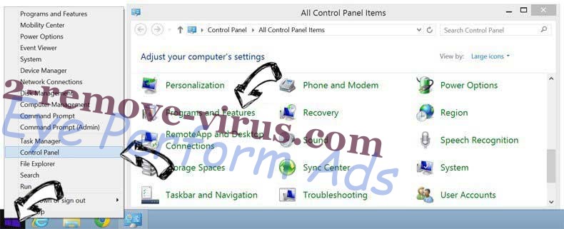 Delete Eye Perform Ads from Windows 8