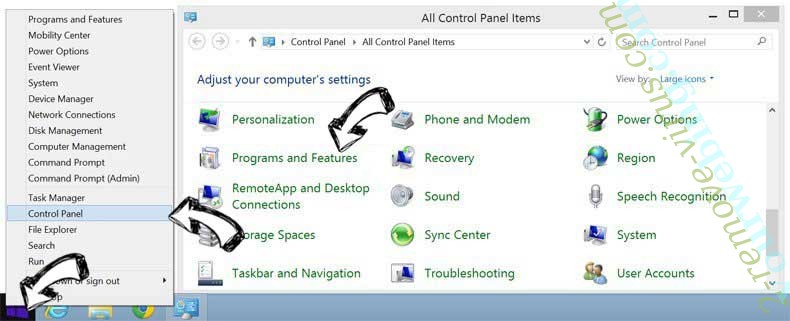 Delete Adware.trace from Windows 8