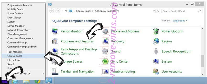 Delete Email Enhanced Redirect from Windows 8