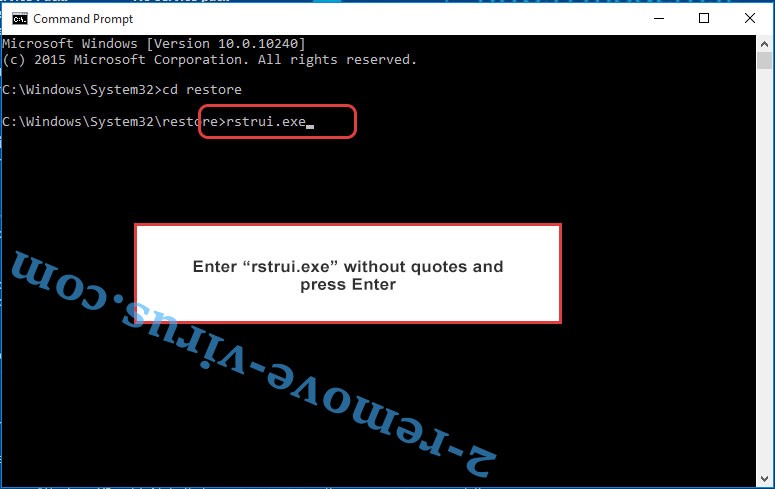 Delete LockBit 3.0 ransomware - command prompt restore execute