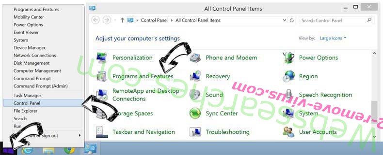 Delete PDFConverterSearchZone from Windows 8