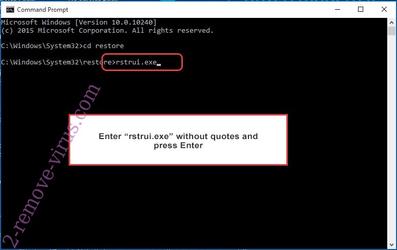 Delete Donald Trump Ransomware entfernen - command prompt restore execute