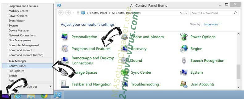 Delete MyWayNotes Toolbar from Windows 8