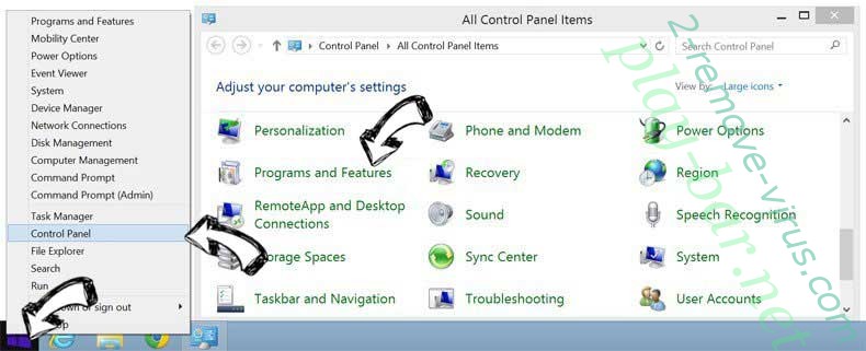 Delete Loadstart.net from Windows 8