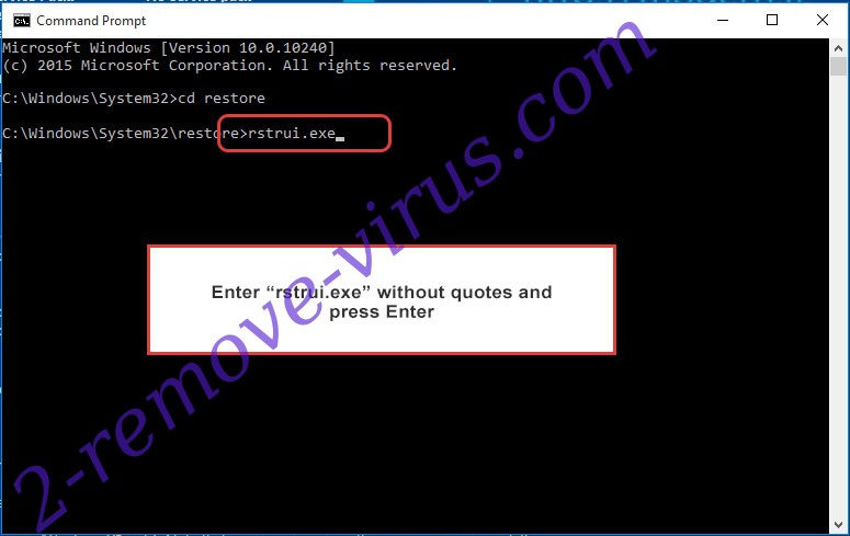 Delete Rapid RaaS - command prompt restore execute