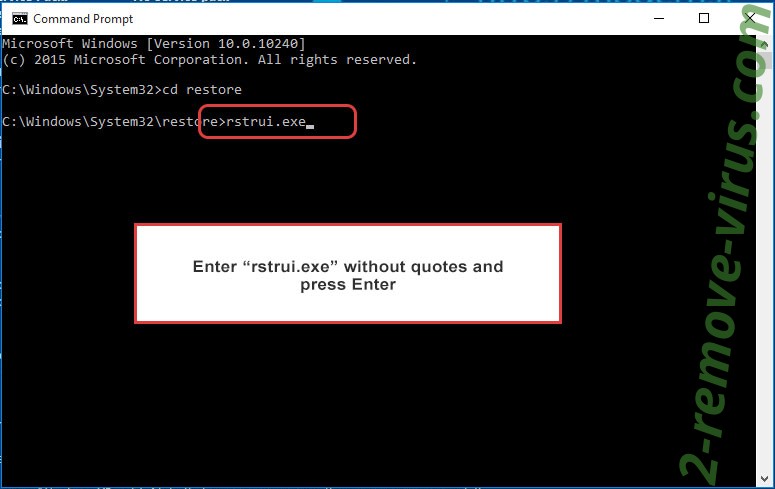 Delete Stupid ransomware virus - command prompt restore execute