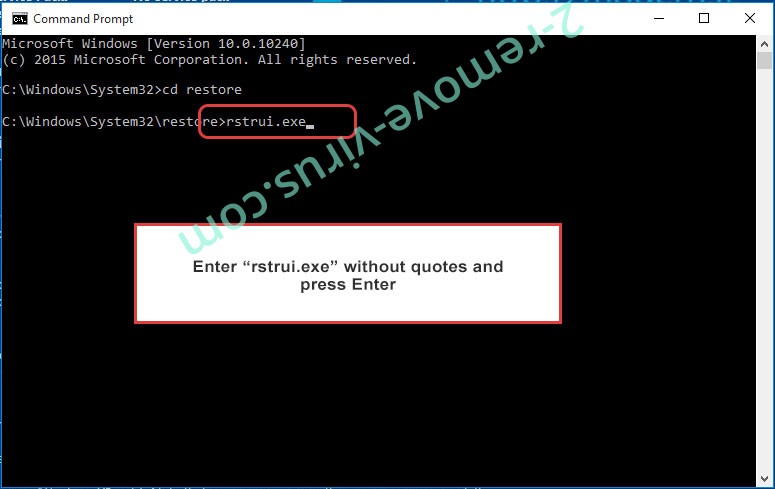 Delete NCrypt File Virus - command prompt restore execute