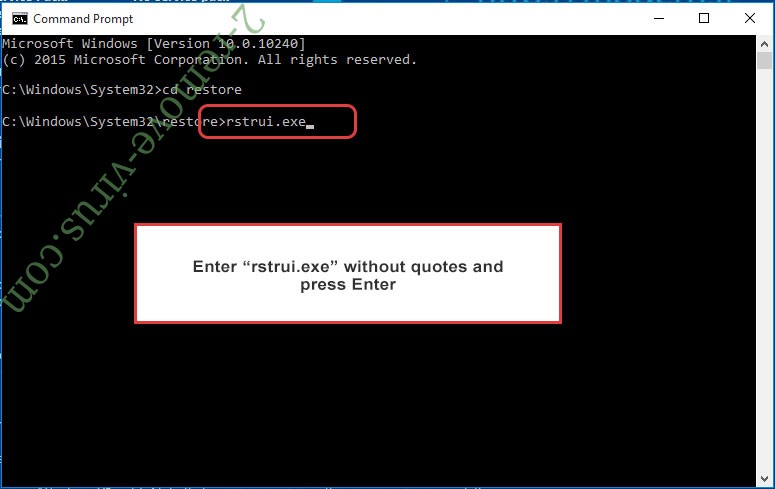 Delete ViiperWare virus - command prompt restore execute