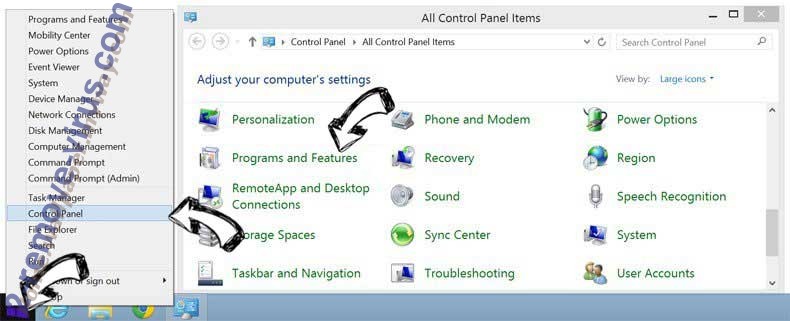 Delete MyFashionTab Toolbar from Windows 8