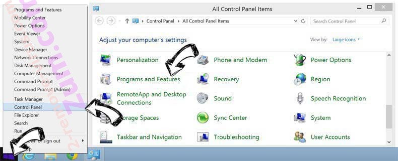 Delete handy-tab.com from Windows 8