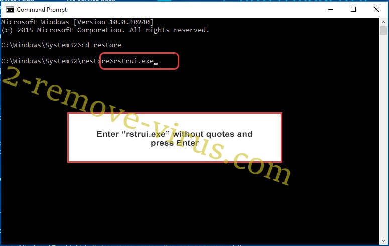 Delete FileIce File Virus - command prompt restore execute