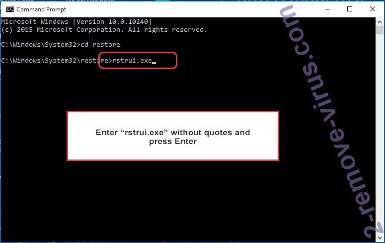 Delete Alcatraz Locker - command prompt restore execute