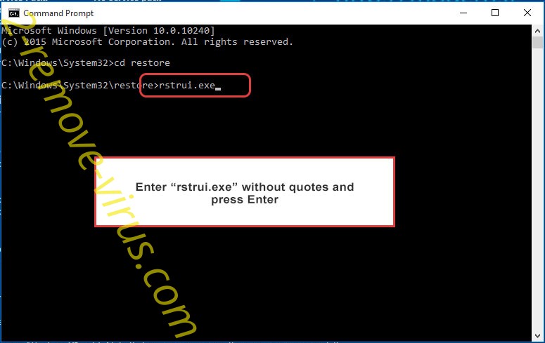 Delete .Connect file virus - command prompt restore execute