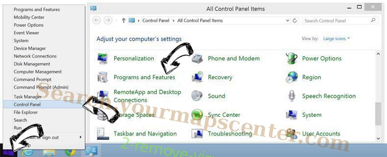 Delete Search.yourmapscenter.com from Windows 8