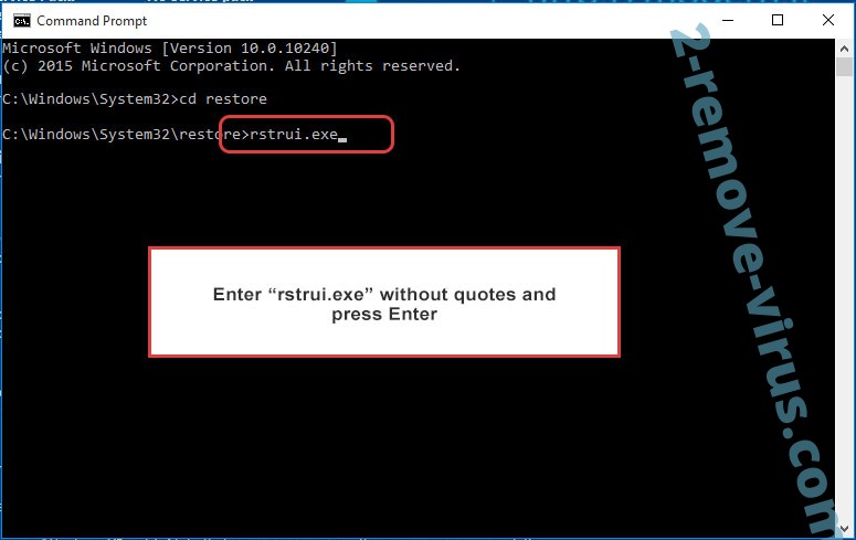 Delete Cccmn Ransomware - command prompt restore execute