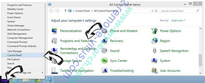 Delete PC Clean Pro from Windows 8
