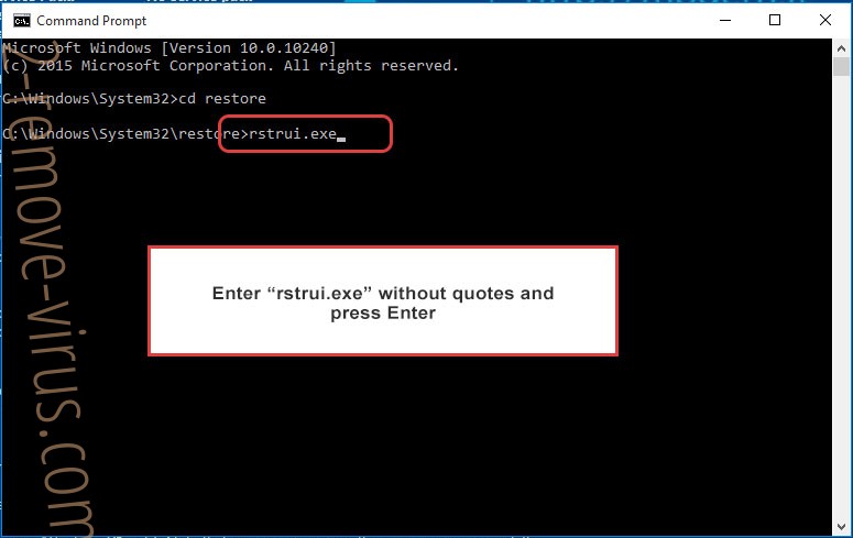 Delete Defray ransomware virus - command prompt restore execute