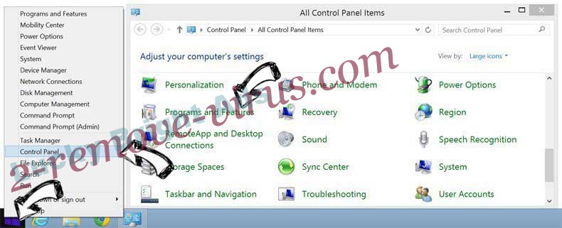Delete Supprimer Easy Television Access Virus from Windows 8