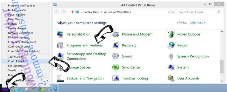 Delete Sweetpacks Toolbar from Windows 8