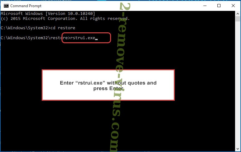 Delete Crypt888 - command prompt restore execute