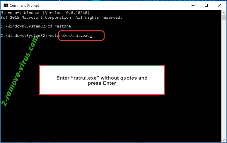 Delete .abcd files - command prompt restore execute