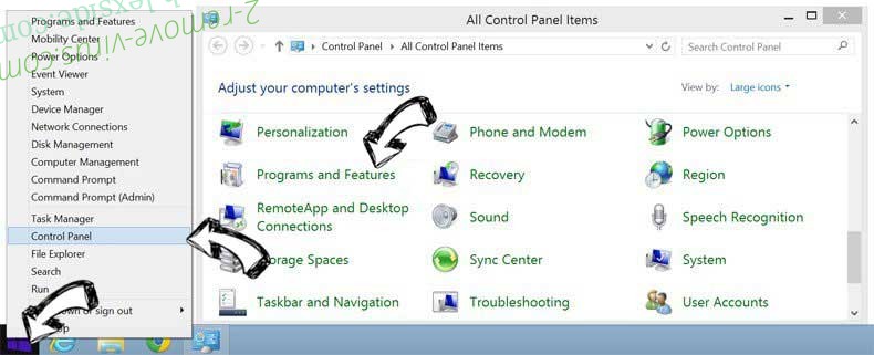 Delete Myhome.vi-view.com from Windows 8