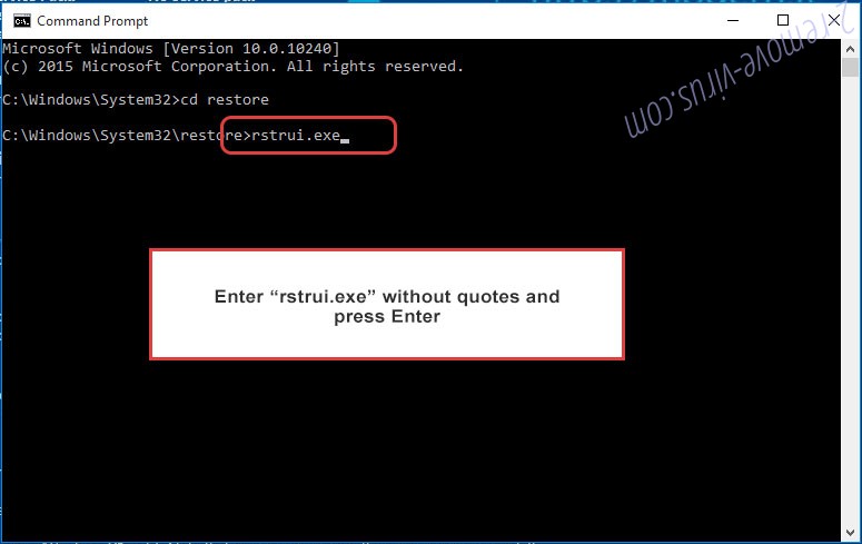 Delete CyberSplitter 2.0 - command prompt restore execute