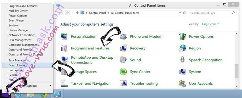 Delete search.conduit.com from Windows 8