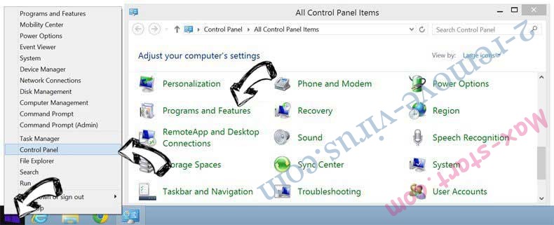 Delete Max-start.com from Windows 8