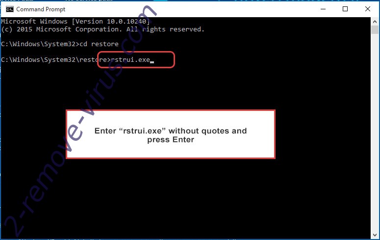 Delete PsiXBot malware - command prompt restore execute