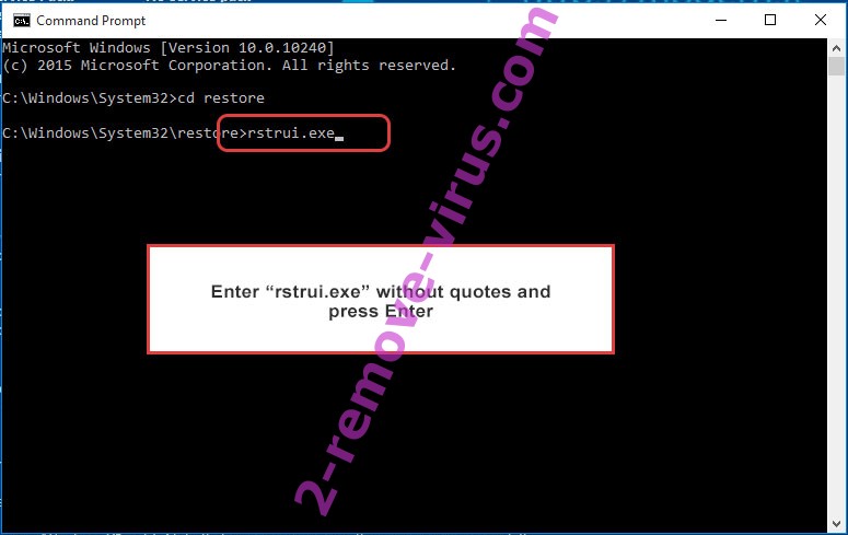 Delete ProposalCrypt verwijderen - command prompt restore execute