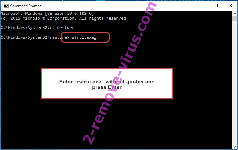 Delete ProposalCrypt - command prompt restore execute