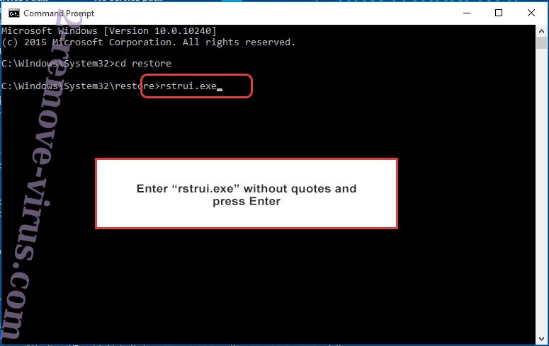 Delete BleedGreen - command prompt restore execute