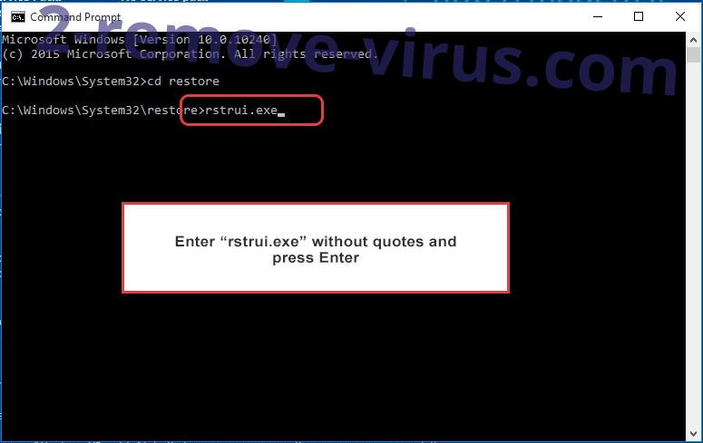 Delete JackSparrow - command prompt restore execute