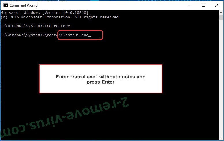 Delete MSASCuiL Malware - command prompt restore execute