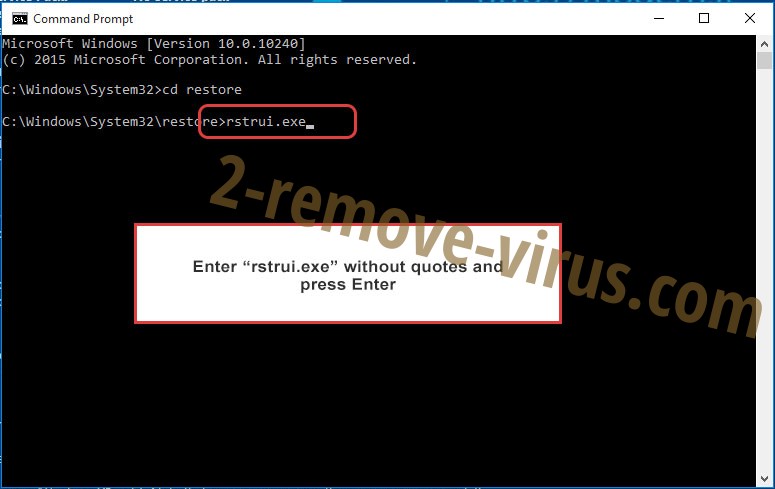 Delete .Hard file ransomware - command prompt restore execute